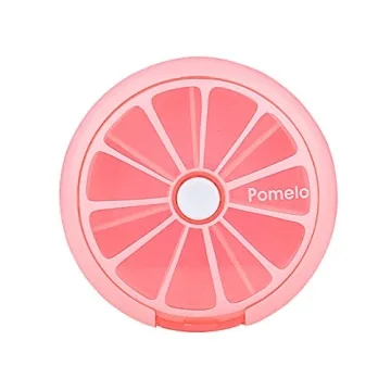 Stylish INVODA Rotatable Pill Organizer for Daily Meds