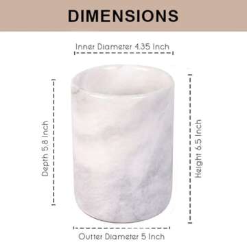 Premium Marble Wine Chiller - Elegant Wine Chiller Bucket - White