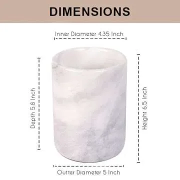 Premium Marble Wine Chiller - Elegant Wine Chiller Bucket - White