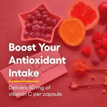 Natural Factors Bioactive Quercetin EMIQ 50 mg with Vitamin C, Supports Sinus, Heart and Immune Health, 60 Capsules