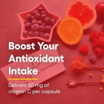 Natural Factors Bioactive Quercetin EMIQ 50 mg with Vitamin C, Supports Sinus, Heart and Immune Health, 60 Capsules