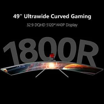 INNOCN 49" Curved Monitor Ultrawide Gaming 120Hz 32:9 QHD 5120 x 1440P Computer Monitor, R1800, 99% ...
