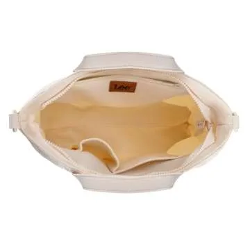 Montana West x Lee Puffer Tote Bag for Women Lightweight Quilted Crossbody Handbags Puffy Overnight Shoulder Bag for Travel Work Beige, LEE49-006TN