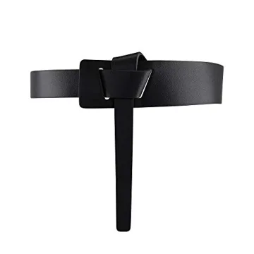 CHIC DIARY Women Fashion Knot Belt for Dress Jeans PU Leather Tie Waist Belt No Buckle Cinch Belt (B...