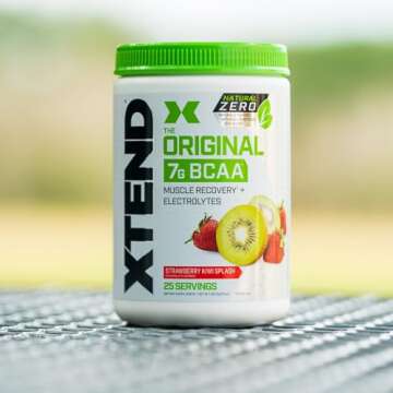 Scivation XTEND Natural Zero BCAA Powder Blueberry Lemonade | Free of Artificial Sweeteners, Flavors, and Chemical Dyes | Post Workout Drink with Amino Acids | 7g BCAAs for Men & Women | 25 Servings