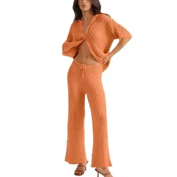 REASERAL Womens Summer 2 Piece Knit Outfits for Casual Elegance