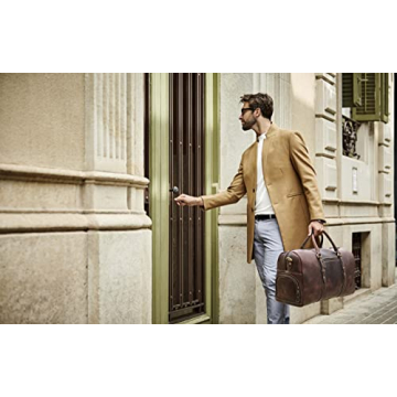 Stylish Leather Travel Duffel Bag for Gym and Travel