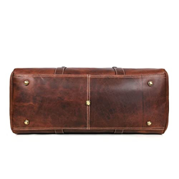 Stylish Leather Travel Duffel Bag for Gym and Travel