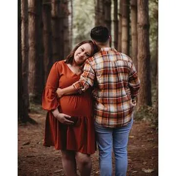 Plus Size Brown Babydoll Tunic Dress for Women