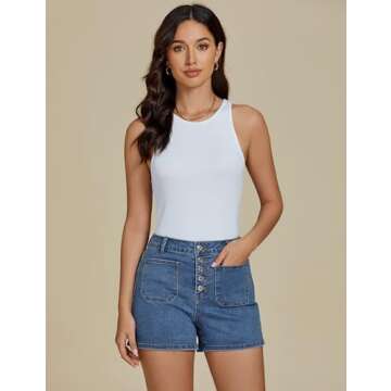 luvamia High Waisted Denim Shorts for Women - Stylish & Comfortable
