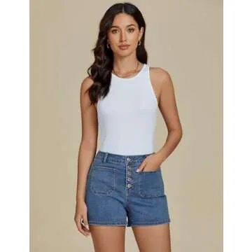 luvamia High Waisted Denim Shorts for Women - Stylish & Comfortable