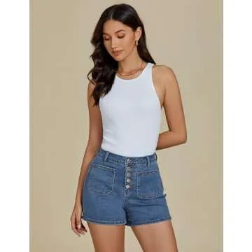 luvamia High Waisted Denim Shorts for Women - Stylish & Comfortable