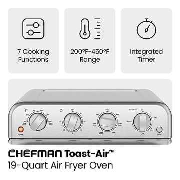 Chefman 7-in-1 Air Fryer Toaster Oven Combo 19 Quart
