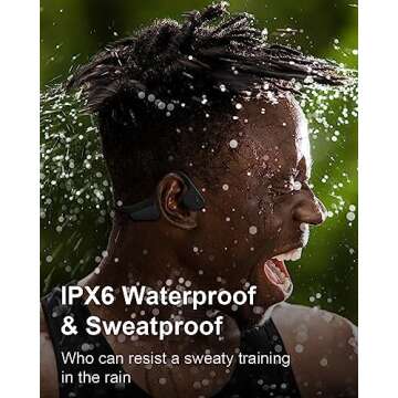 Enerair Bone Conduction Headphones Waterproof 15H Playtime