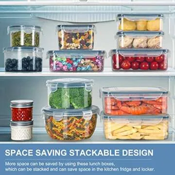 28 Pieces Food Storage Containers with Lids EXTRA LARGE Freezer Containers for Food BPA-Free Meat Fruit Vegetables Plastic Containers with lids Storage Airtight Leak-Proof Food Containers for Kitchen