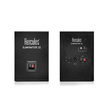 Hercules DJMonitor 32: 2 x 15 watts RMS active monitoring speakers,Black