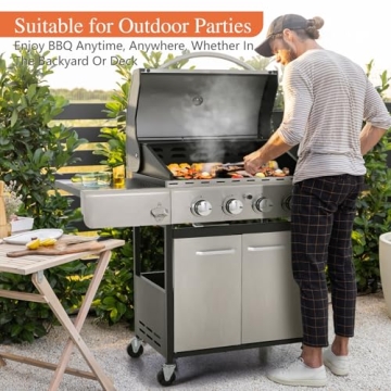 Sophia & William 4-Burner Gas BBQ Grill - Propane BBQ