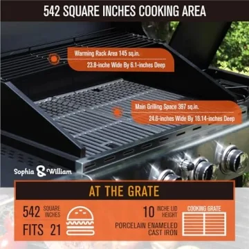 Sophia & William 4-Burner Gas BBQ Grill - Propane BBQ