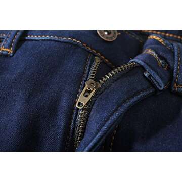 Camii Mia-Fleece-Lined-Jeans-Women-Winter Jeans Warm Pants Thermal Denim Jeggings Slim Fit Mid Rise Stretch (28W x 30L, Dark Blue (847-12-30))