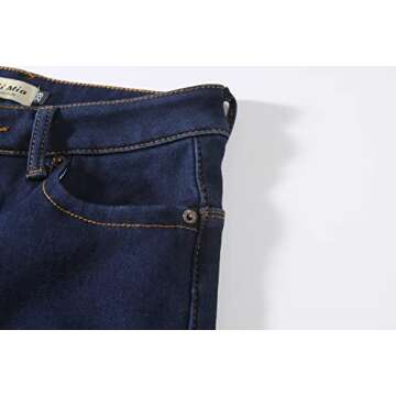 Camii Mia-Fleece-Lined-Jeans-Women-Winter Jeans Warm Pants Thermal Denim Jeggings Slim Fit Mid Rise Stretch (28W x 30L, Dark Blue (847-12-30))