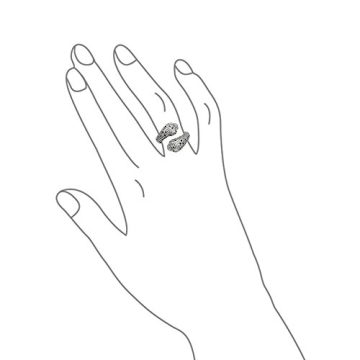 Stylish Rhodium-Plated Cat Ring for Fashion Lovers