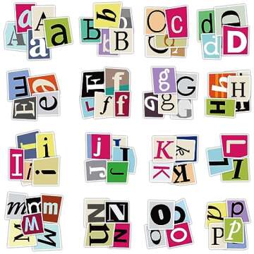 200Pcs Alphabet Stickers Waterproof Vinyl Decals for Scrapbooks, Notebook, Classroom Decor, Door, Mailbox, Water Bottle, Laptop, Letter Stickers A-Z and Number Stickers 0-9