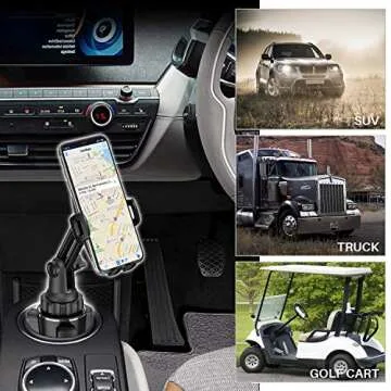 WixGear Cup Holder Phone Mount - Adjustable & Universal