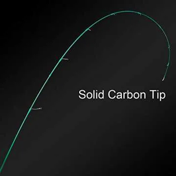 BERRYPRO Ultralight Spinning Fishing Rod, Travel Spinning Rod with Solid Carbon tip Fast Action, 2-8lbs, 1/32-1/8oz (6', 6'6'') (6'-Ultra Light-2pc)