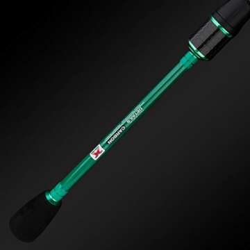 BERRYPRO Ultralight Spinning Fishing Rod, Travel Spinning Rod with Solid Carbon tip Fast Action, 2-8lbs, 1/32-1/8oz (6', 6'6'') (6'-Ultra Light-2pc)