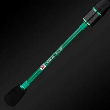 BERRYPRO Ultralight Spinning Fishing Rod, Travel Spinning Rod with Solid Carbon tip Fast Action, 2-8lbs, 1/32-1/8oz (6', 6'6'') (6'-Ultra Light-2pc)