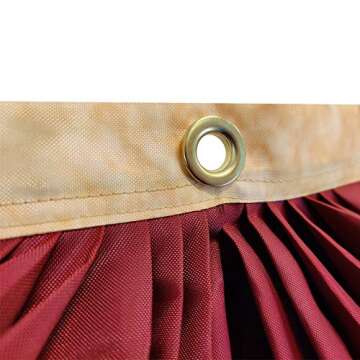 USA Bunting Vintage Pleated Embroidered Flag 6ft x 3ft - Home Decor, Festivities, Events