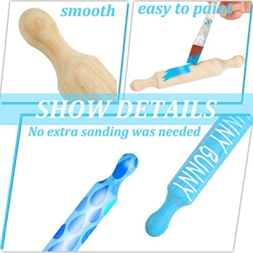 Kids Mini Wooden Rolling Pins for Baking and Crafting