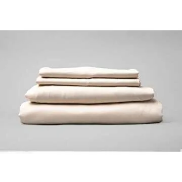 100% Organic Cotton Sheets Set - GOTS Certified, 300 Thread Count, Deep Pocket Sateen Sheet Set - Hypoallergenic, All-Season, Breathable, Soft Sheet Set