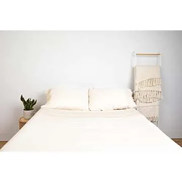 100% Organic Cotton Sheets Set - GOTS Certified, 300 Thread Count, Deep Pocket Sateen Sheet Set - Hypoallergenic, All-Season, Breathable, Soft Sheet Set