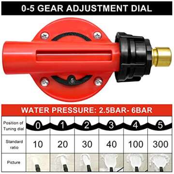 AgiiMan Car Wash Foam Gun - Foam Cannon, Garden Hose Sprayer with Adjustment Ratio Dial Blaster, Auto Detailing Cleaning Soap Cleaner, No Pressure Washer Required