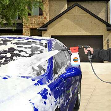 AgiiMan Car Wash Foam Gun - Foam Cannon, Garden Hose Sprayer with Adjustment Ratio Dial Blaster, Auto Detailing Cleaning Soap Cleaner, No Pressure Washer Required