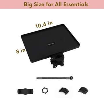 Lash Tray Holder for Ring Light Clip on Organizer Attachment with Phone Holder Eyelash Tech Lash Extension Supplies (with phone holder)