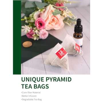 TeeLux Yerba Mate Tea Bags, 3g/bag, Unsmoked Yerba Mate Tea, Rich in Antioxidant, Hot & Iced Tea, 50 Count