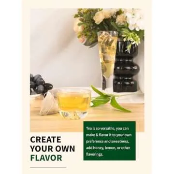 TeeLux Yerba Mate Tea Bags, 3g/bag, Unsmoked Yerba Mate Tea, Rich in Antioxidant, Hot & Iced Tea, 50 Count