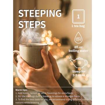 TeeLux Yerba Mate Tea Bags, 3g/bag, Unsmoked Yerba Mate Tea, Rich in Antioxidant, Hot & Iced Tea, 50 Count