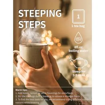 TeeLux Yerba Mate Tea Bags, 3g/bag, Unsmoked Yerba Mate Tea, Rich in Antioxidant, Hot & Iced Tea, 50 Count