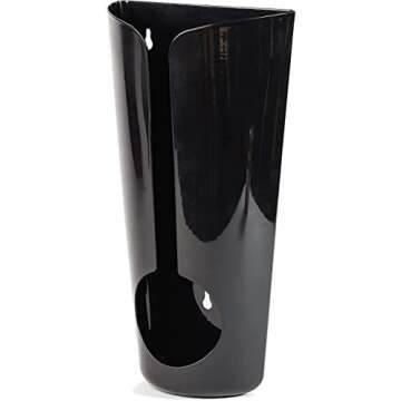 FitWell Grocery Bag Holder & Trash Bag Dispenser - Plastic Bag Storage Organizer for Home Improvement Items - Bag Saver for Plastic Bags - Restroom Organizers and Storage (Black)