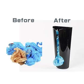 FitWell Grocery Bag Holder & Trash Bag Dispenser - Plastic Bag Storage Organizer for Home Improvement Items - Bag Saver for Plastic Bags - Restroom Organizers and Storage (Black)