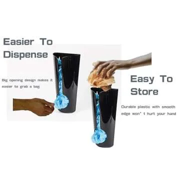FitWell Grocery Bag Holder & Trash Bag Dispenser - Plastic Bag Storage Organizer for Home Improvement Items - Bag Saver for Plastic Bags - Restroom Organizers and Storage (Black)