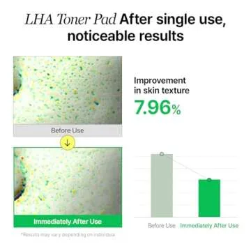 Veganifect LHA Peeling Pad, Exfoliation and Hydrating, Ideal for All Skin Types, Korean Skin Care, Vegan (60 Pads)