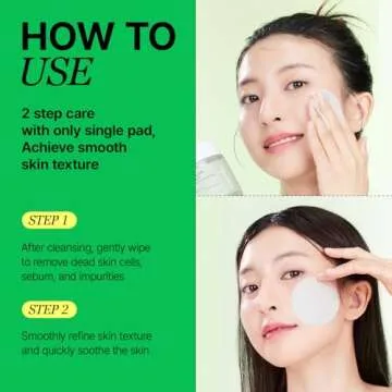 Veganifect LHA Peeling Pad, Exfoliation and Hydrating, Ideal for All Skin Types, Korean Skin Care, Vegan (60 Pads)