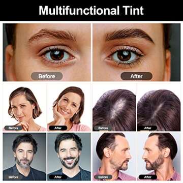 Duoffanny 2-In-1 Eyelash & Eyebrow Kit, Professional Lash & Brow Color Kit, Lasting for 6 Weeks DIY Hair Coloring for Salon Home Use 7ml (Black)