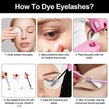 Duoffanny 2-In-1 Eyelash & Eyebrow Kit, Professional Lash & Brow Color Kit, Lasting for 6 Weeks DIY Hair Coloring for Salon Home Use 7ml (Black)