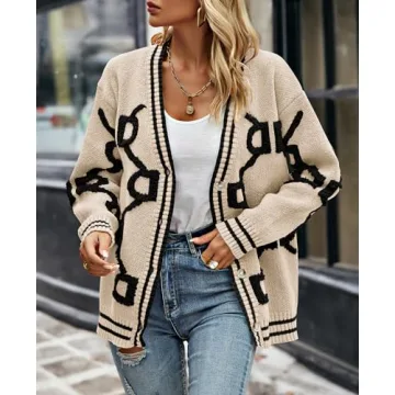 Stylish PRETTYGARDEN Women's Chunky Knit Cardigan Sweater