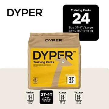DYPER Toddler Potty Training Pants for Boys & Girls - Eco-Friendly, Comfortable & Absorbent